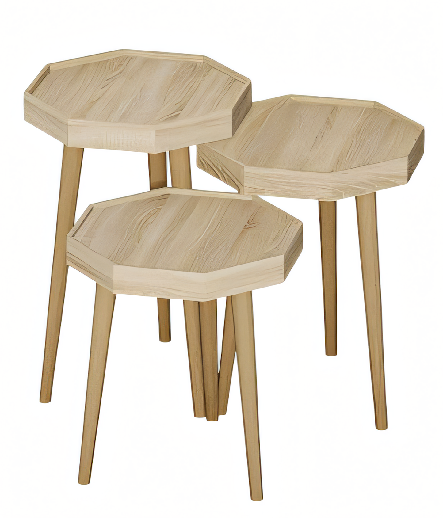 Beistelltisch Holz Beige Modern Elegant
