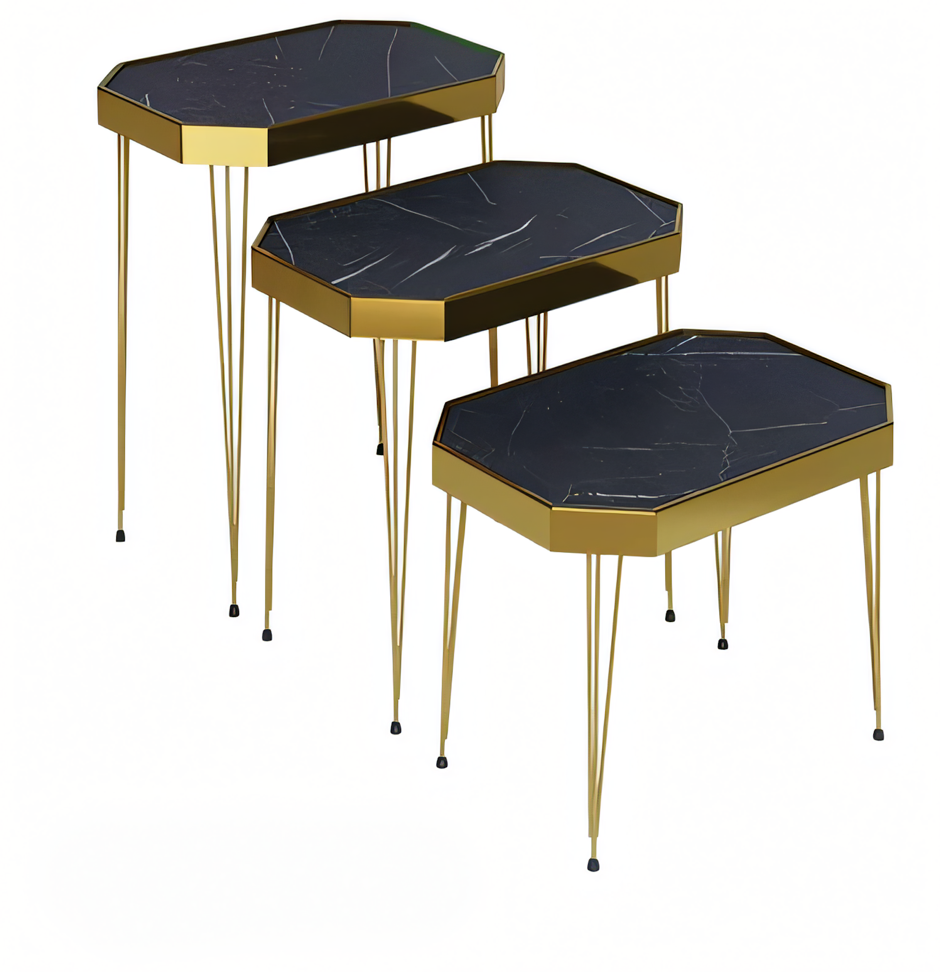 Eleganter schwarzer Beistelltisch aus Holz im modernen Design