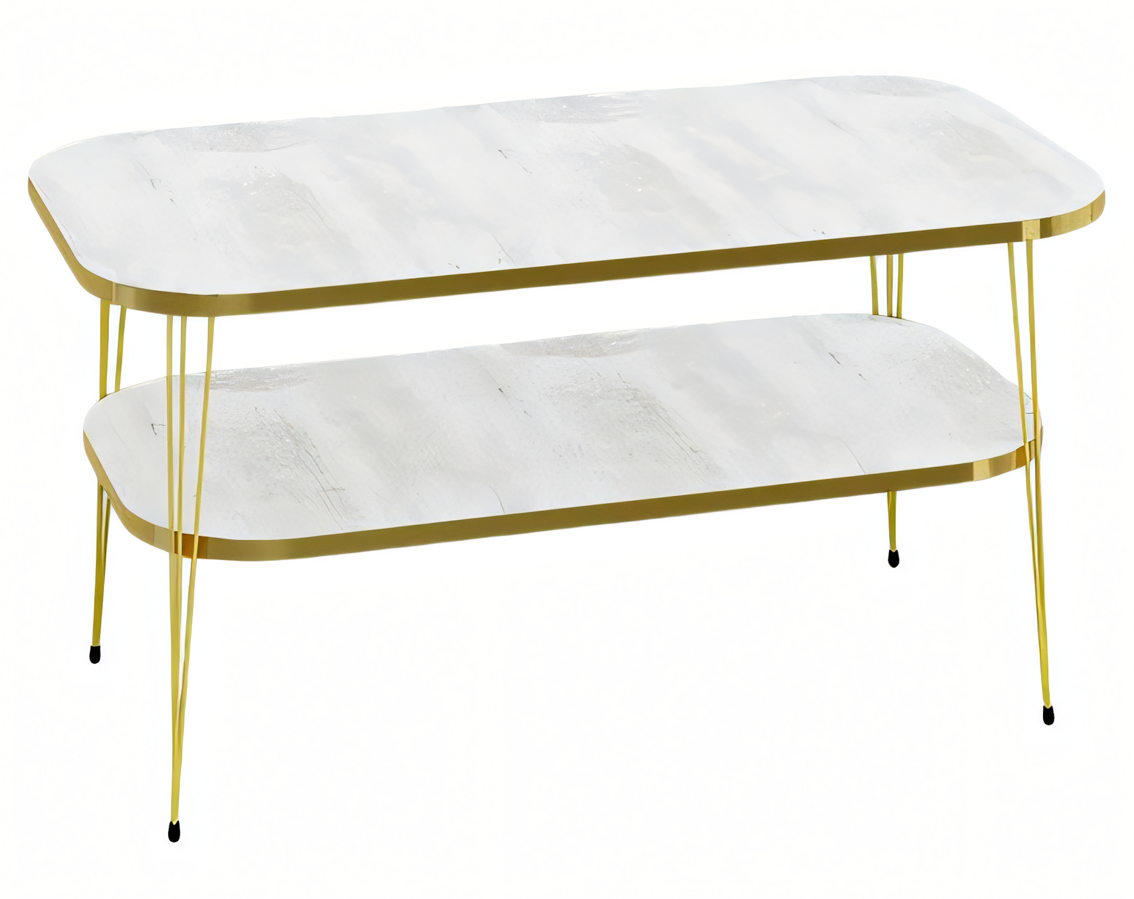 Weißer Holz-Couchtisch im modernen Design