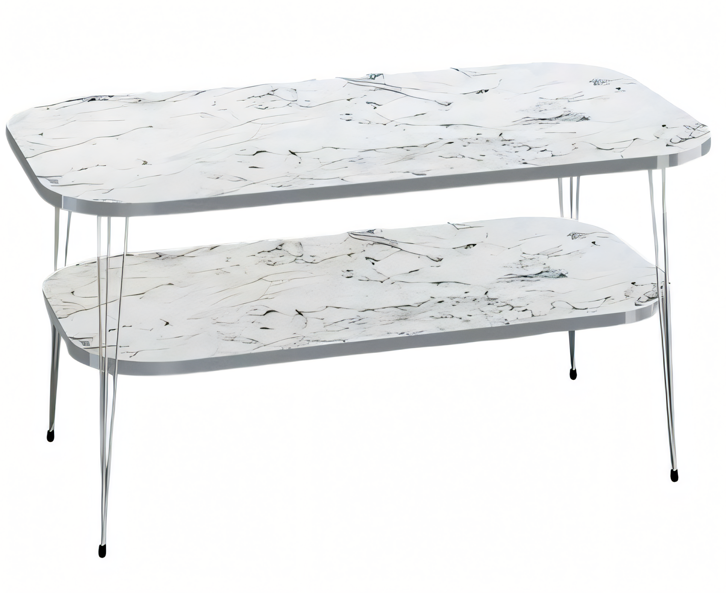 Eleganter weißer Couchtisch aus Holz mit modernem Design