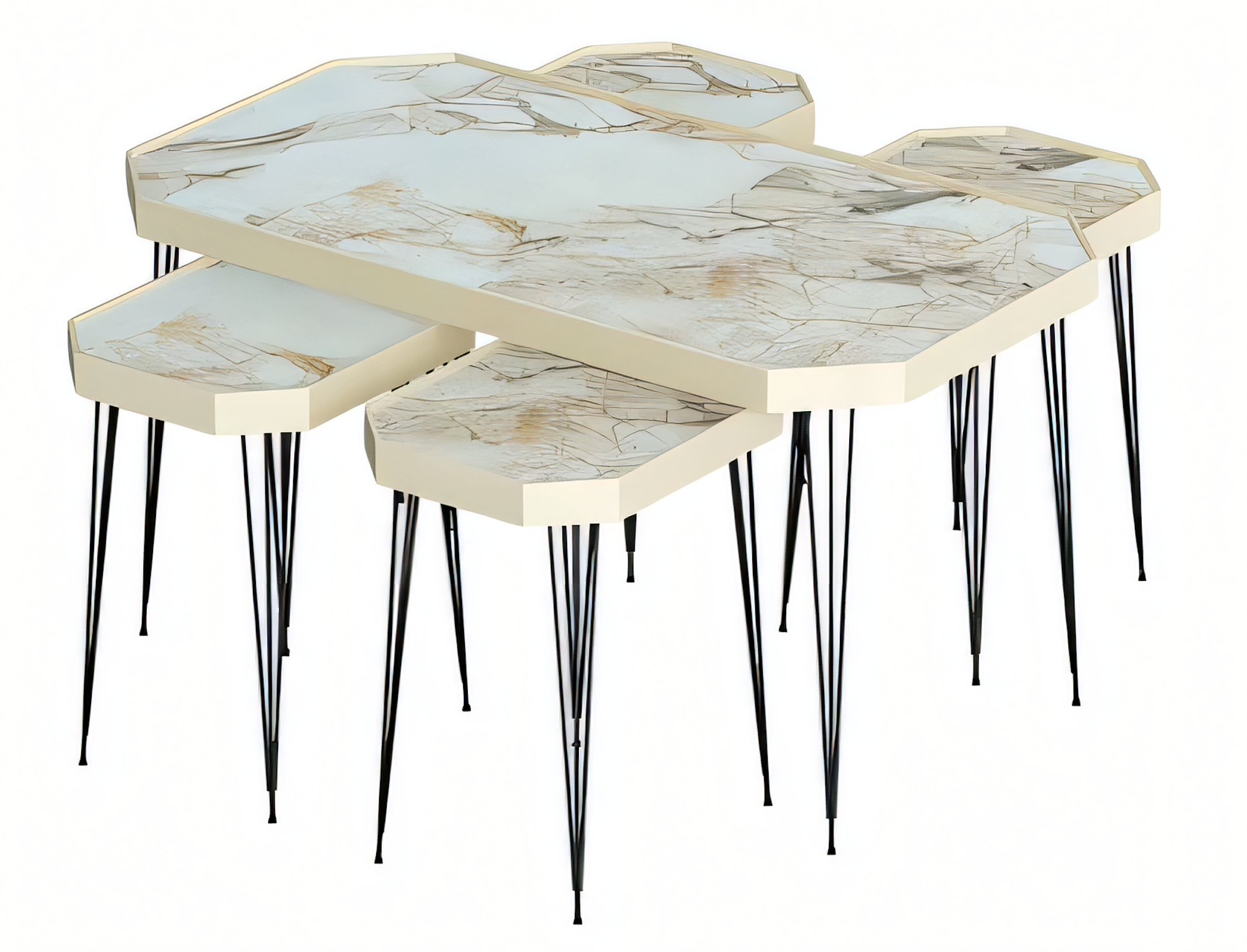 Eleganter Beistelltisch aus Holz in Beige für modernes Wohnen