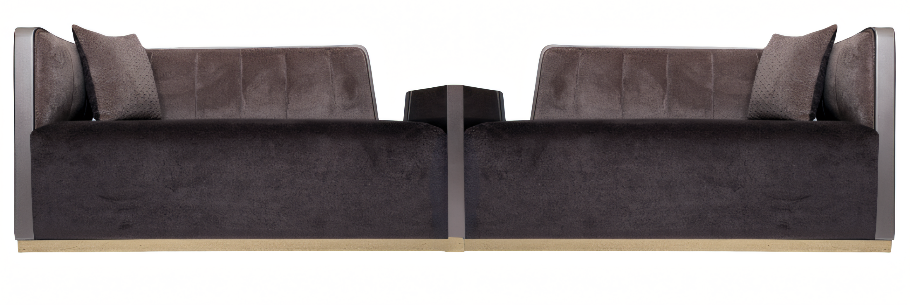 Elegantes braunes Stoffsofa für Wohnzimmer und Arbeitszimmer