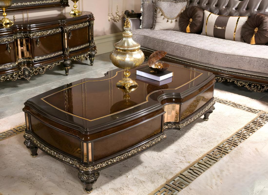 Couchtisch aus Holz in Braun modern und stilvoll