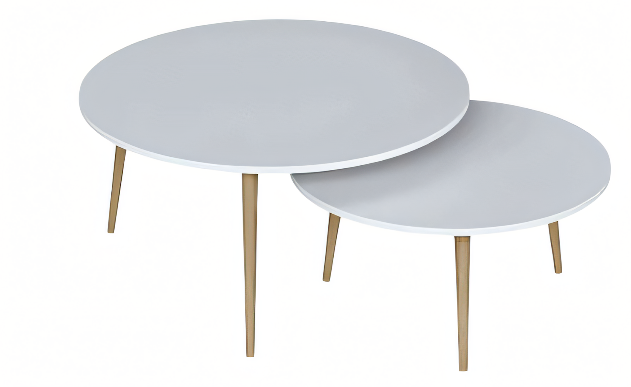 Weiße Holz Beistelltische modern, eleganter Stil