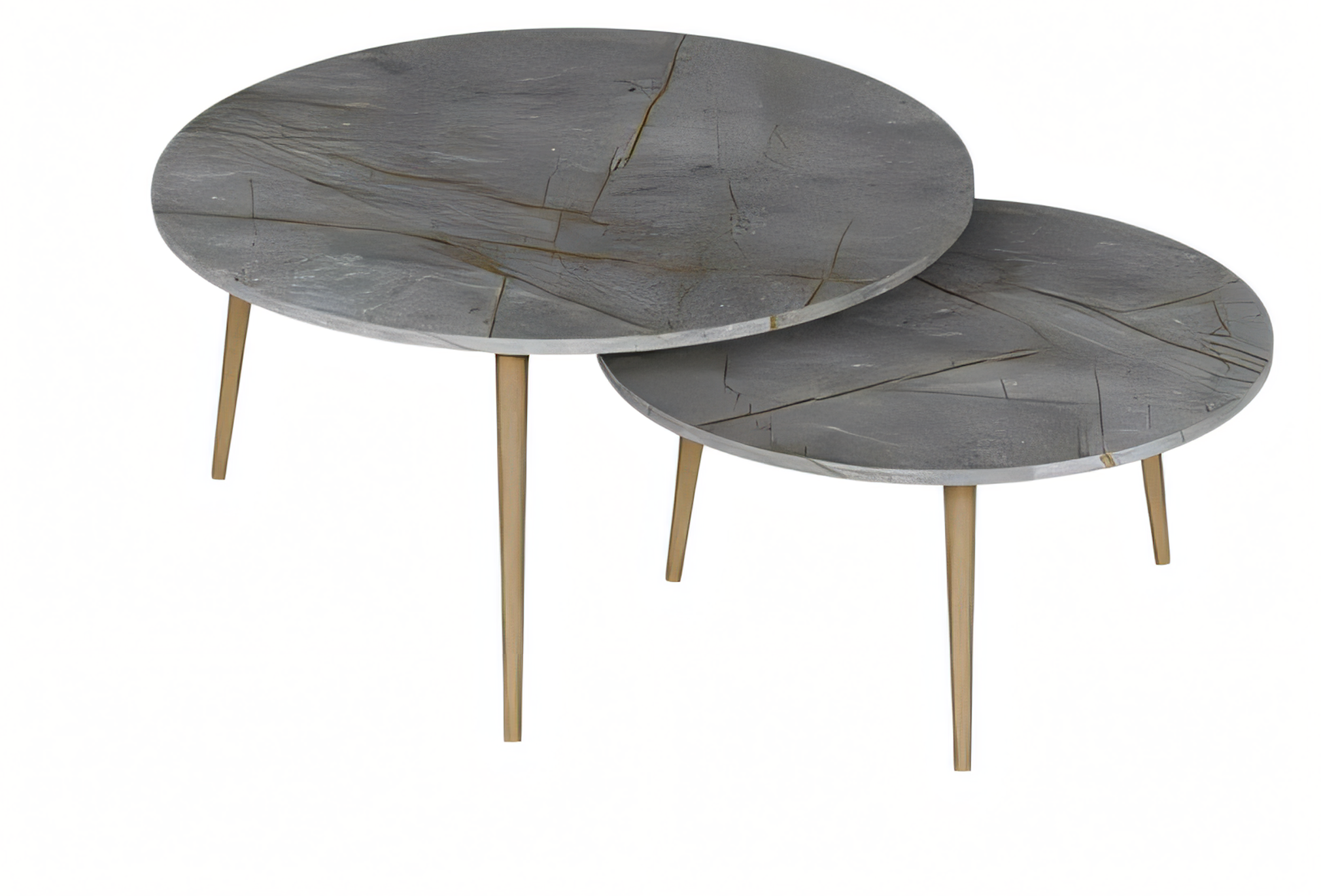 Elegante graue Holz-Beistelltische im modernen Stil