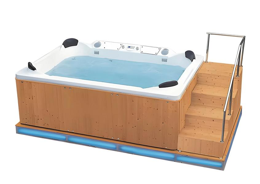 Hydromassagewanne Massagebecken Whirlpool Blubberbad Spa-Bad 356x202 cm