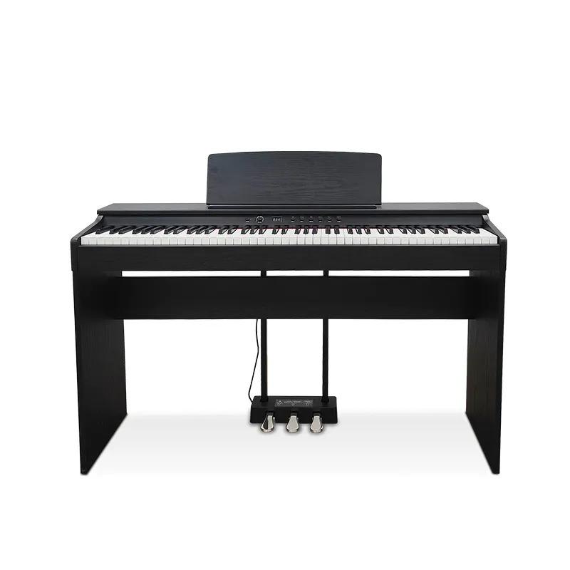 Digitales Klavier Piano Heimklavier Digital Keyboard 137cm Schwarz