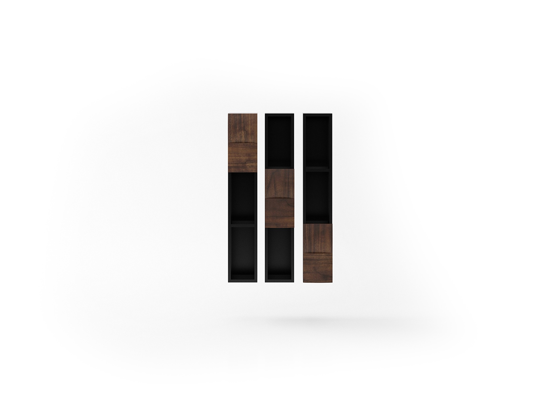 Elegantes braunes Holz Bücherregal im zeitlosen Design