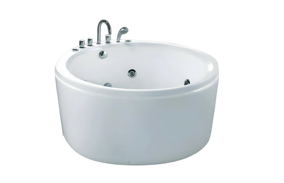 Rundwanne Designwanne Whirlpool Komfortwanne Massagewanne Bad 145x145 cm