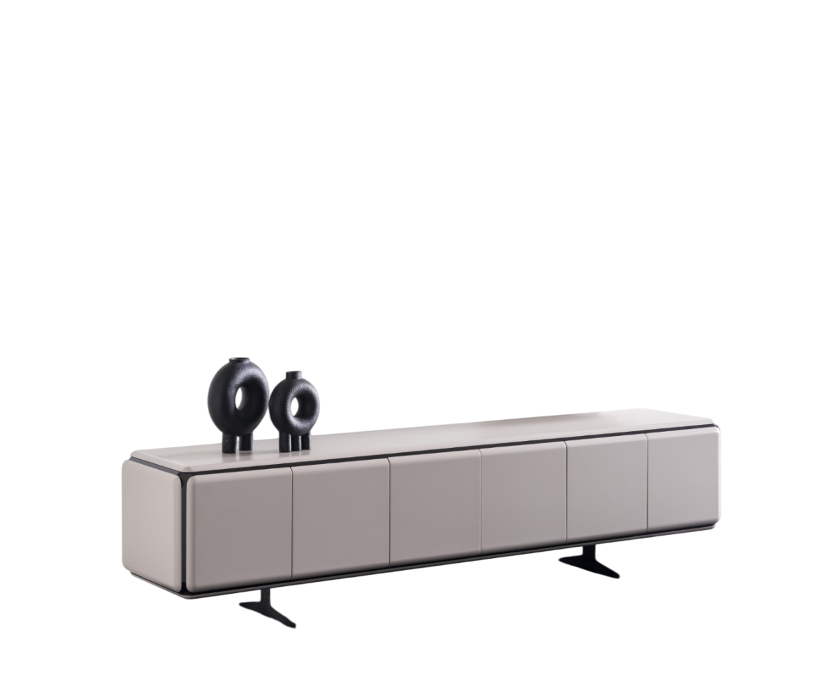 Moderner TV-Ständer aus Holz in Beige für eleganten Wohnstil