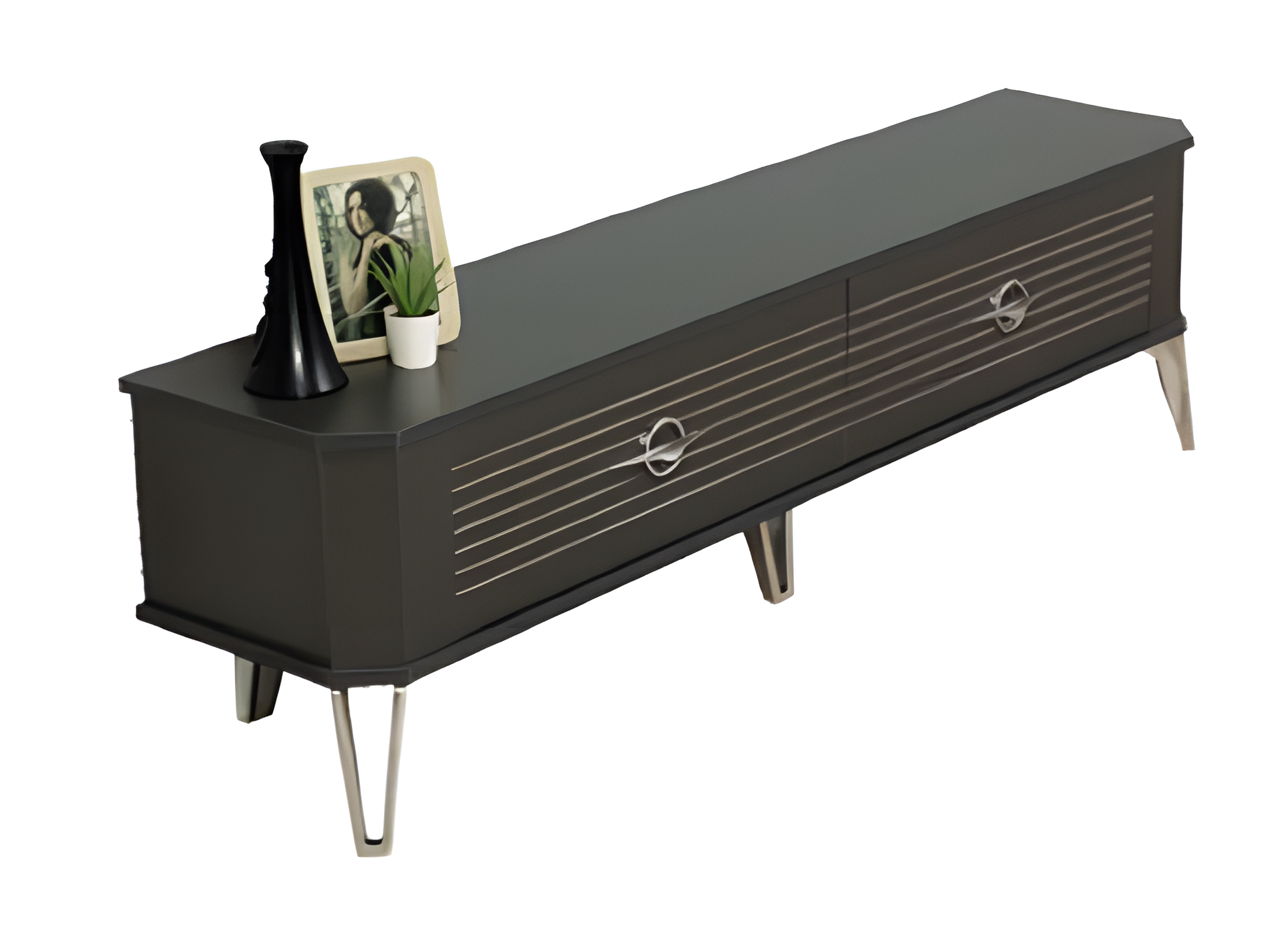 Luxuriöser TV-Lowboard mit klaren Linien und eleganter Verarbeitung