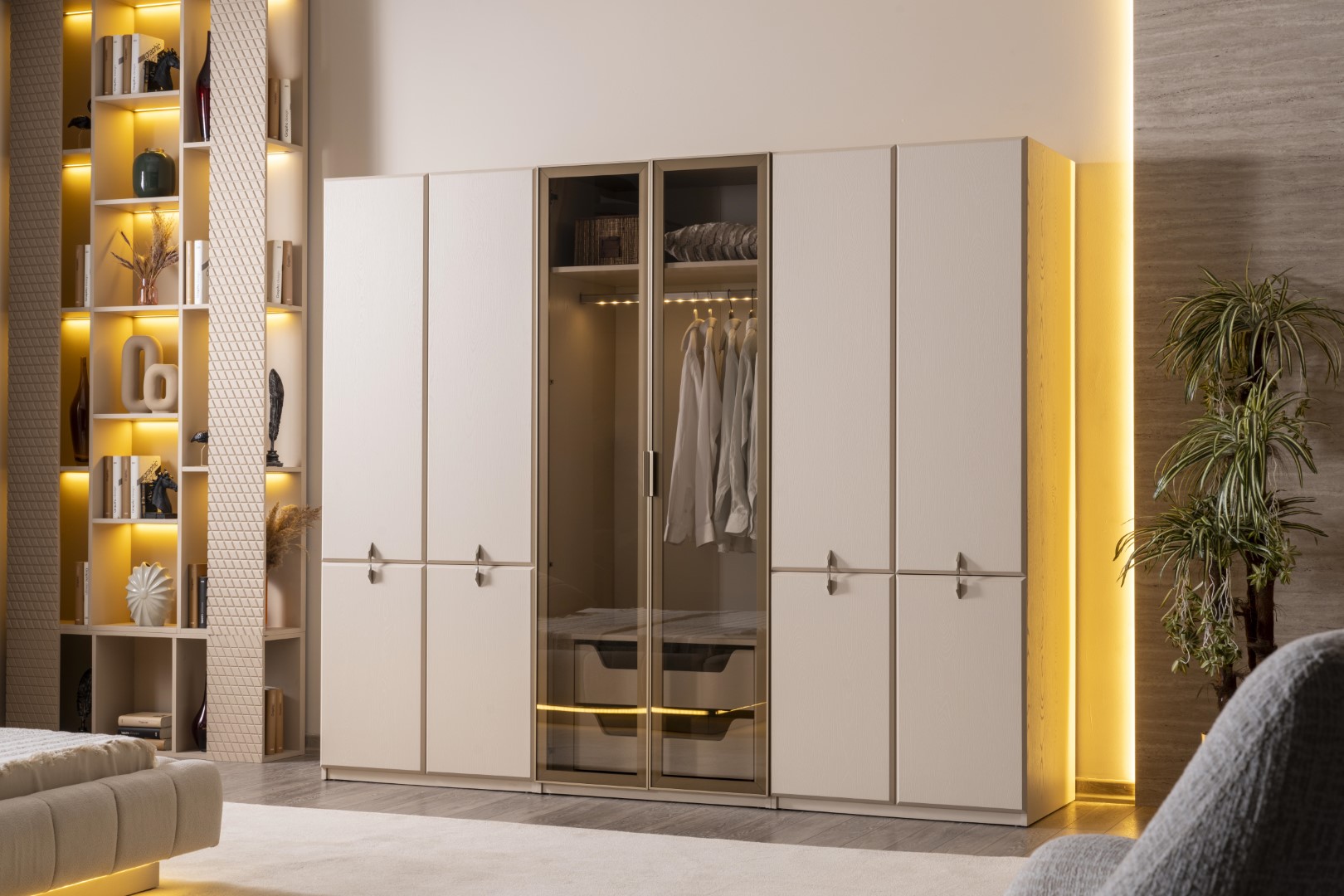 Kleiderschrank  in modernem Design für das Schlafzimmer