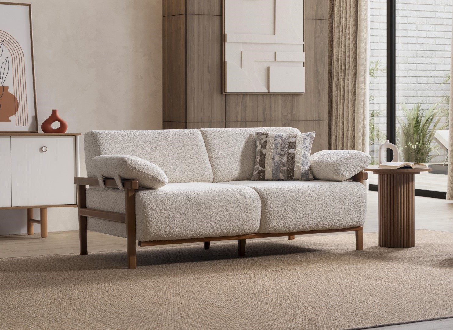 Modern Sofa 2 Sitzer Gemütlichkeit im Minimalismus