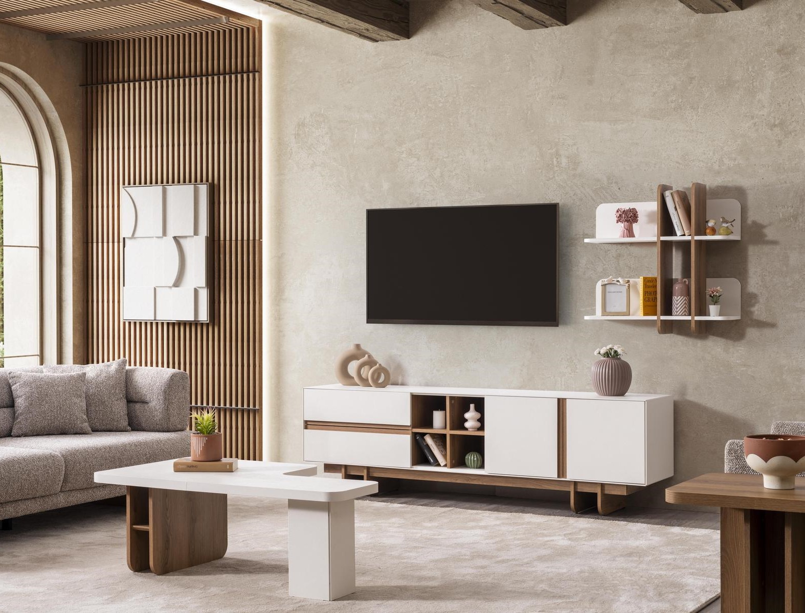 TV-Lowboard Minimalismus und Gemütlichkeit mit Stil