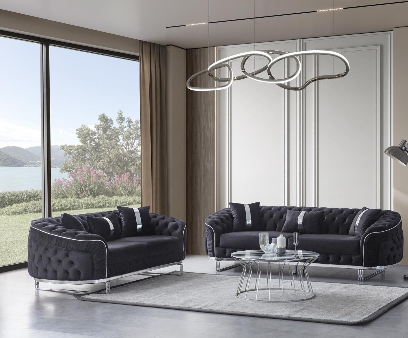 Schönes, modernes Möbelset – Sofas im gleichen Stil