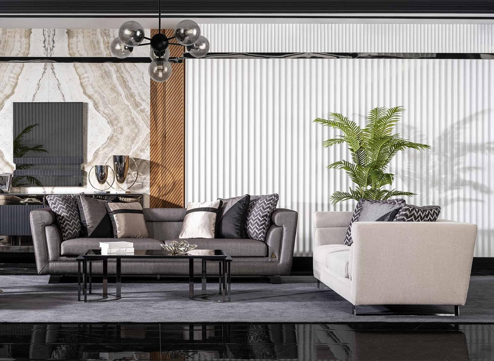 Sofagarnitur 4 3 Sitzer Set Design Sofa Polster Couchen Couch Modern Hochwertig