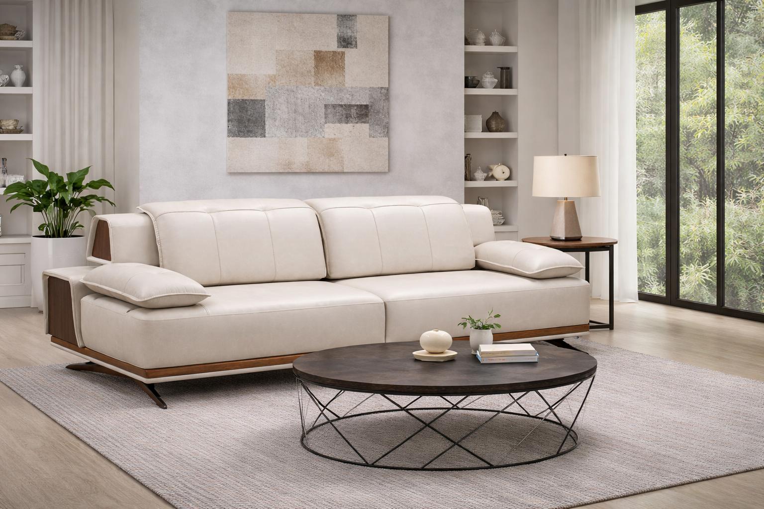 Modernes Kunstleder Sofa für Ihr Wohnzimmer Stilvolles Design für jedes Hei