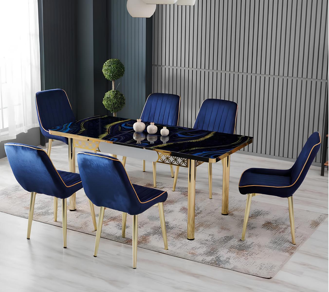 Esszimmer Essgruppen Esstisch Stühle Rechteckig Mehrfarbig Tisch Neu