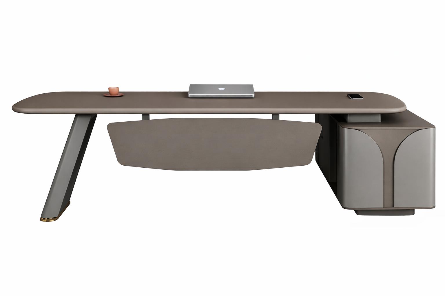 Moderner Chefschreibtisch mit luxuriösem Design und viel Stauraum