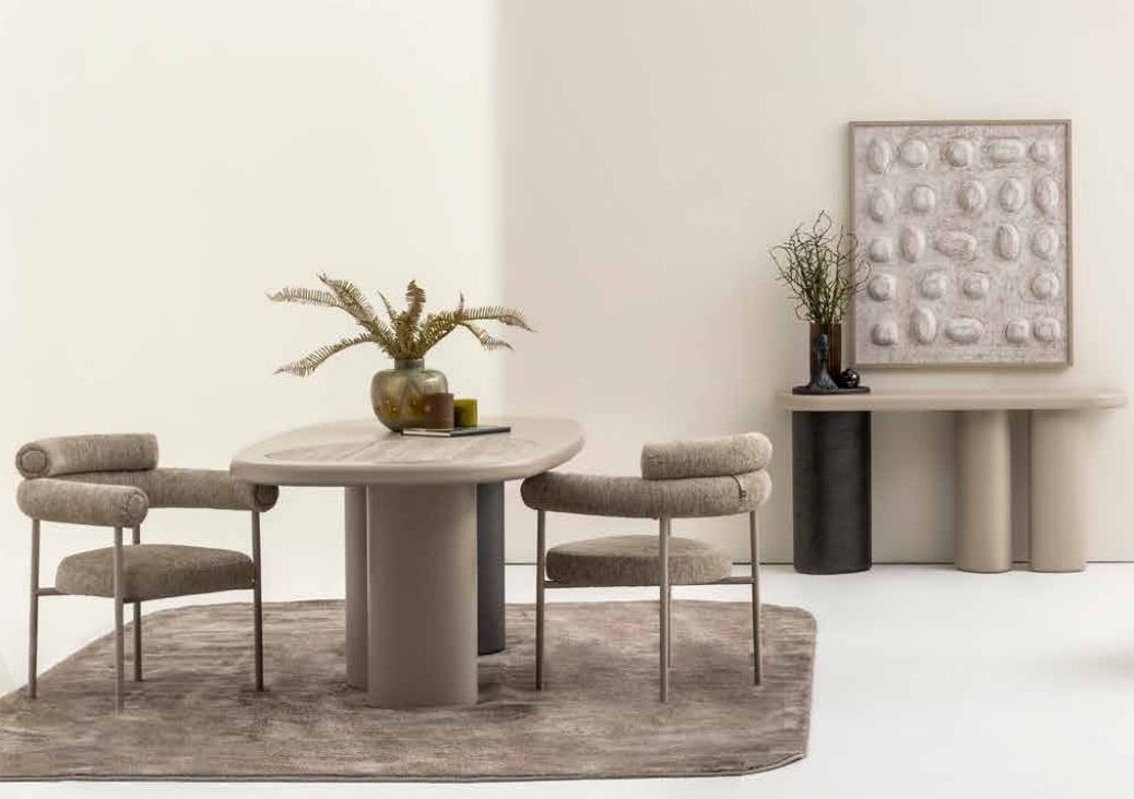Esszimmermöbel Esstisch + 2x Stühle Luxuriöses Konsolentisch Holz Set 4tlg