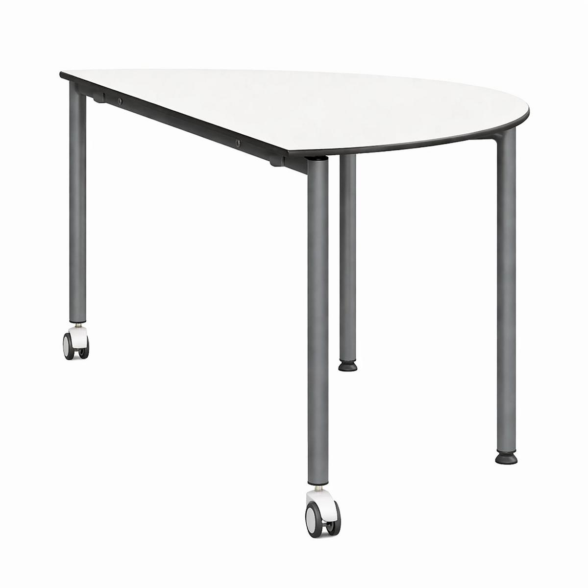 Modularer Schreibtisch im minimalistischen Design mit mobilen Beinen