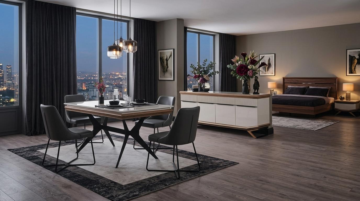 Tisch Konsole Wohnzimmer Stil modern Farbe weiß bequem praktisch neu