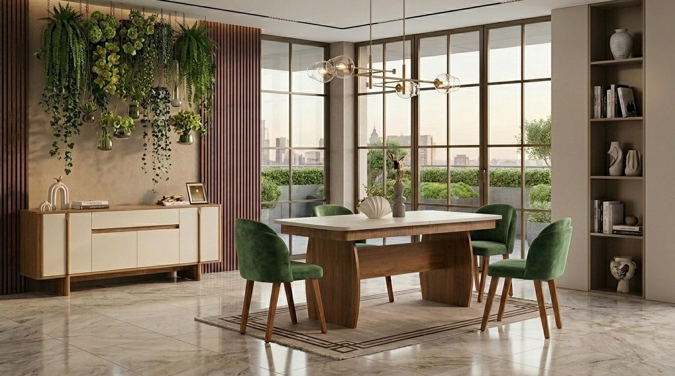 Tisch Konsole Wohnzimmer Stil modern Farbe braun bequem rechteckig