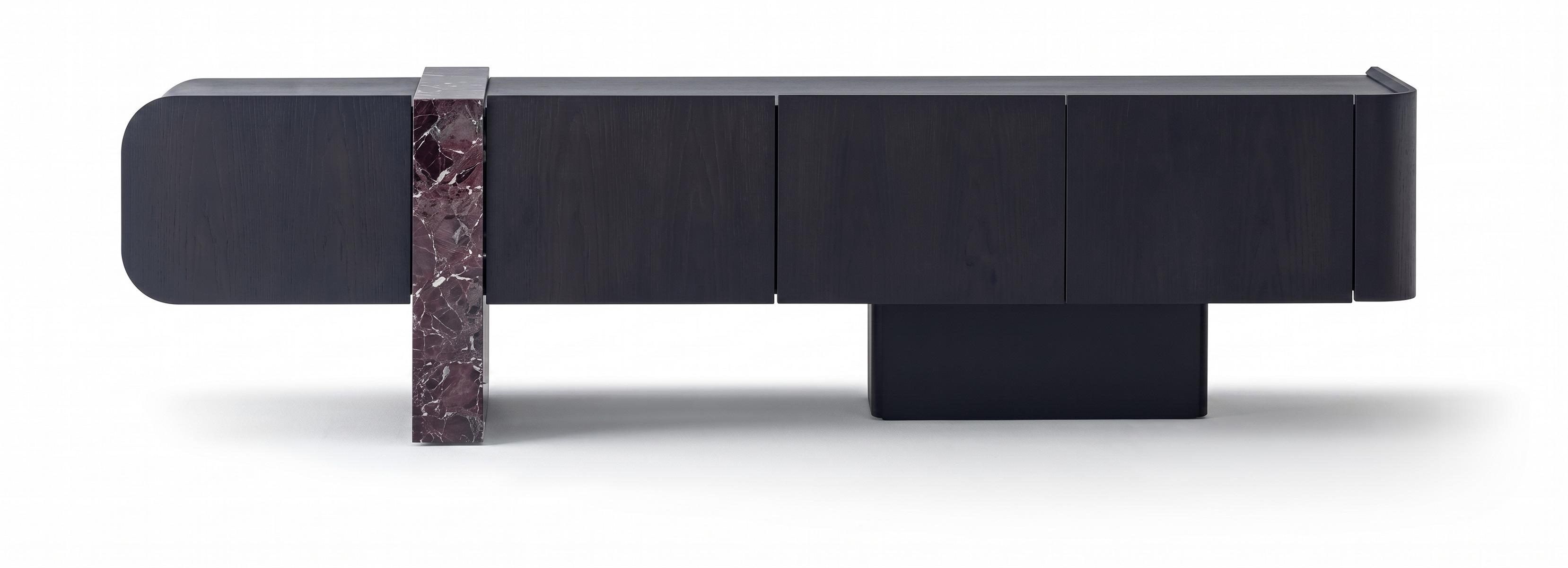 Moderne Luxus TV Lowboard Fernsehtisch Schwarz Schrank Wandboard