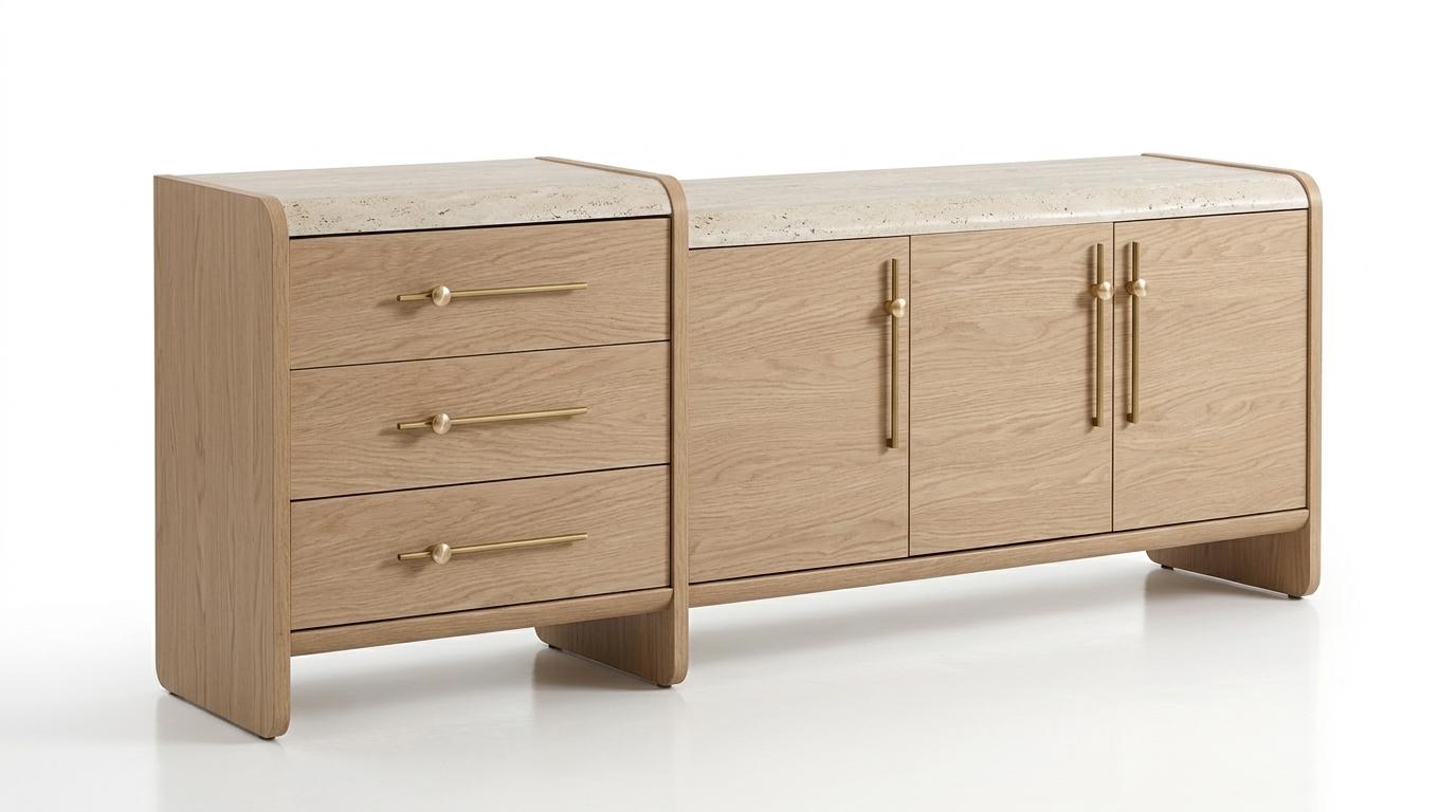 Konsole Stil modern Farbe beige Wohnzimmer bequem praktisch komfortabel