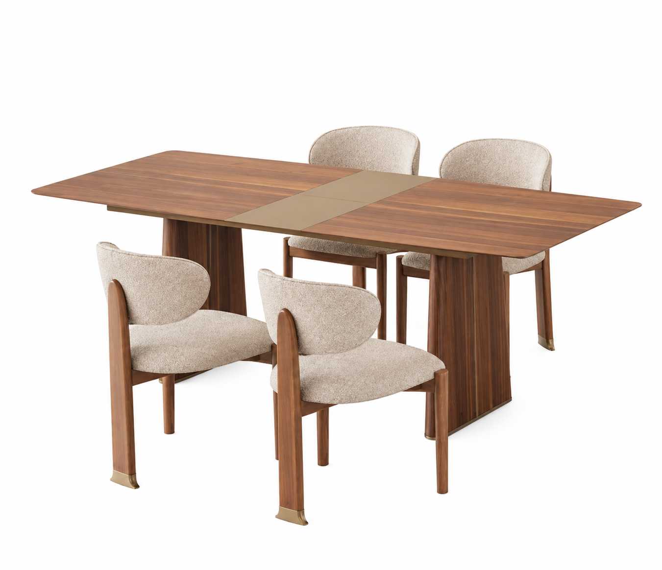Esstisch mit 4x Stühle Designer Komplettes Luxusmöbel Esszimmer Set