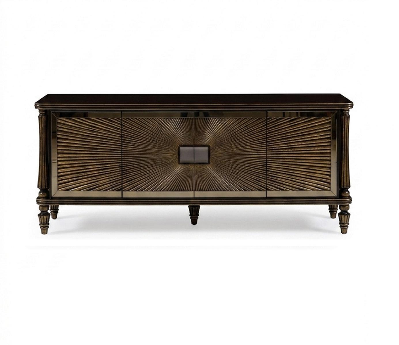 Elegantes Braunes Sideboard Luxuriöse Wohnzimmer Beistellkommode