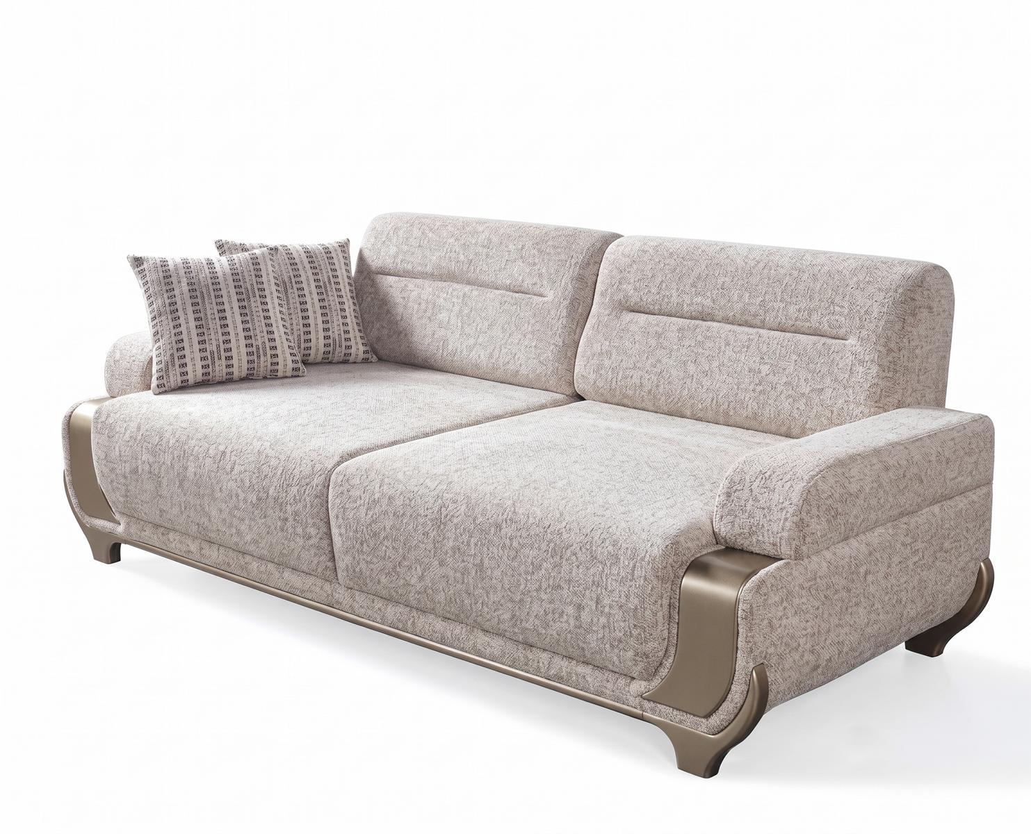 Sofa weich weiß modern neu rechteckig weich Stoff Wohnzimmer komfortabel
