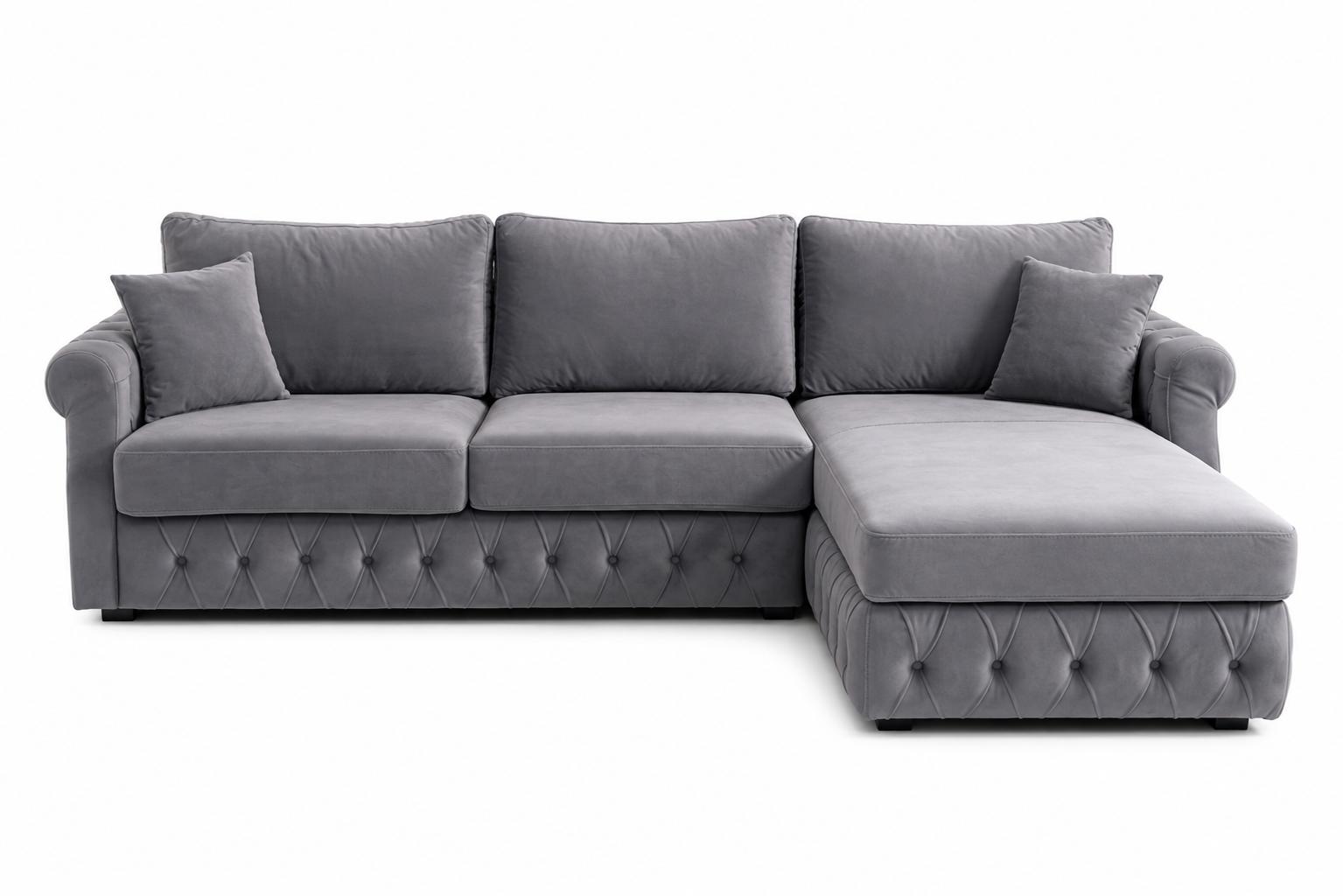 Modernes Ecksofa L-Form luxuriöses Chesterfield italienische Polstermöbel