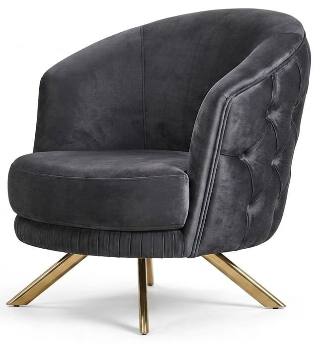 Sessel Chesterfield Schwarz Luxuriöse Bequem Stilvoll Minimalistisch