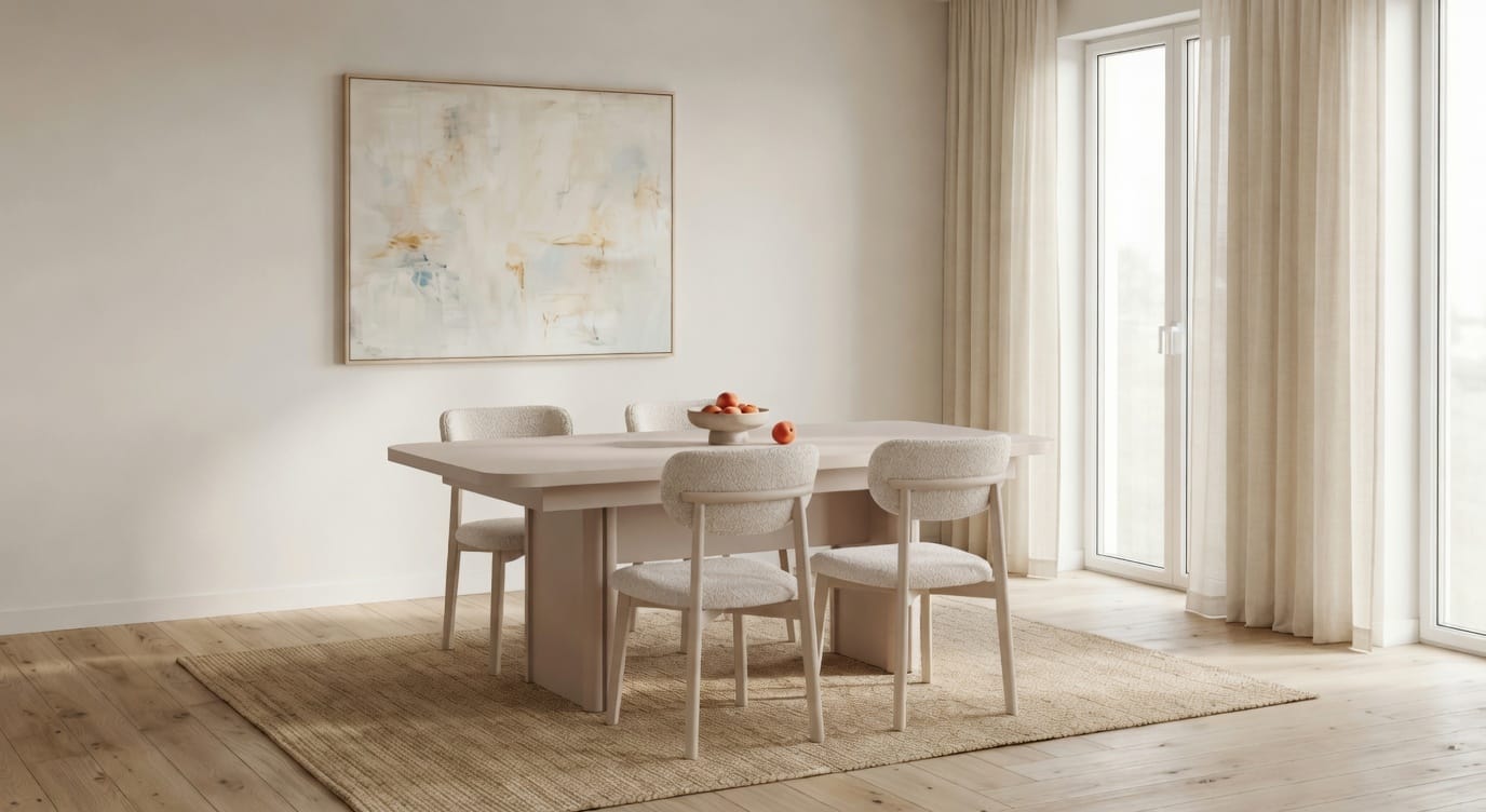 Elegante Esszimmer Set Beige Ausziehbar Modern Esstisch Stühle
