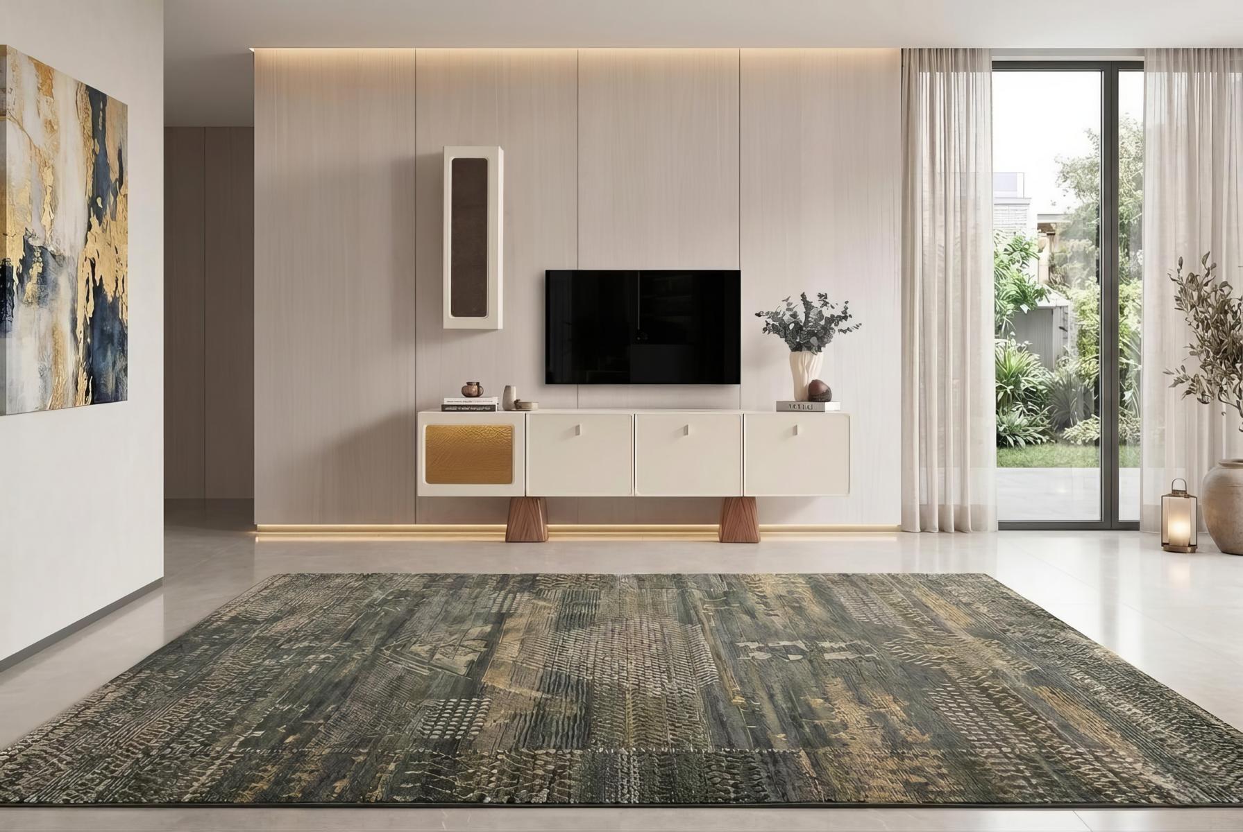 Sideboard Set Wandelement Modern Beige Elegant Kommode Lowboard Board