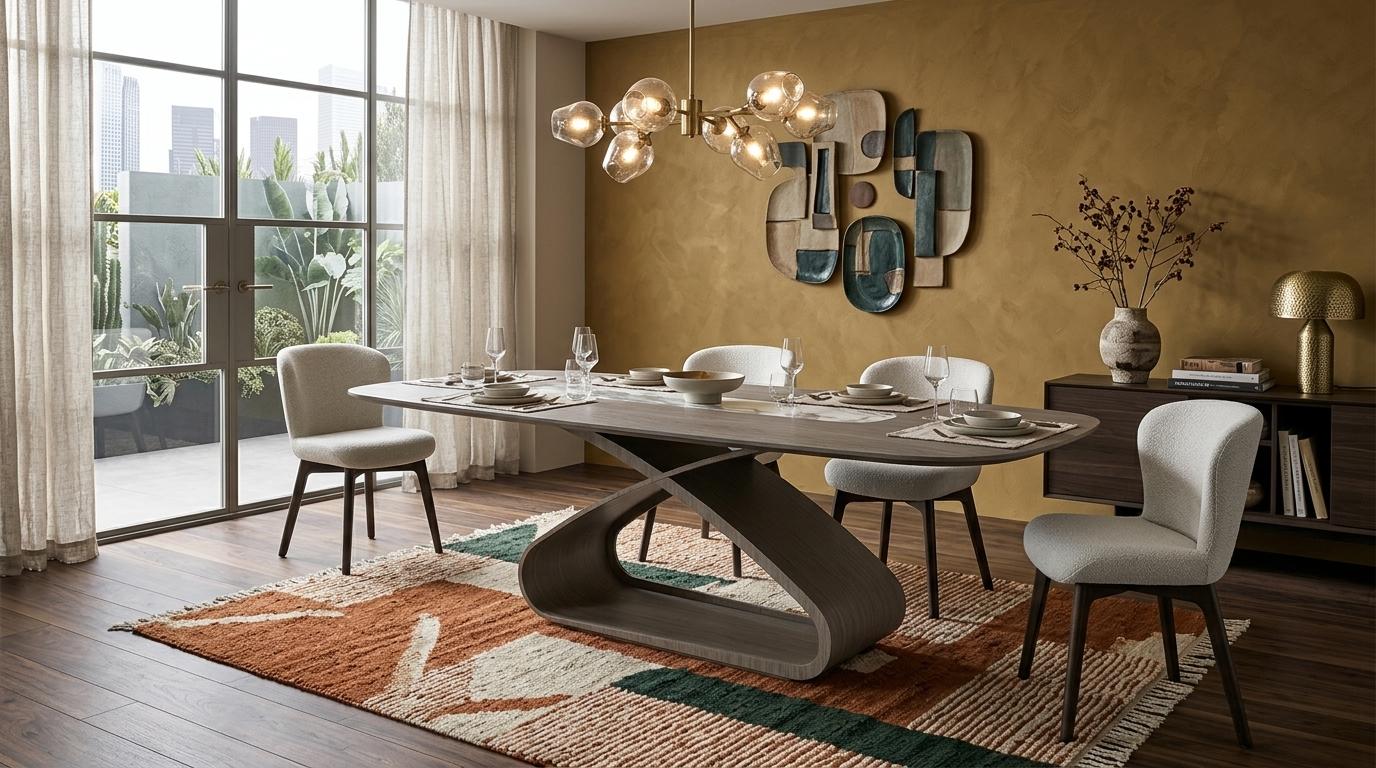Esstisch 4x Stühle Stil modern schwarz praktisch komfortabel rechteckig