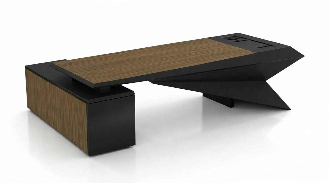 Modern Schreibtisch Braun Design Büro Luxus Executive Tisch