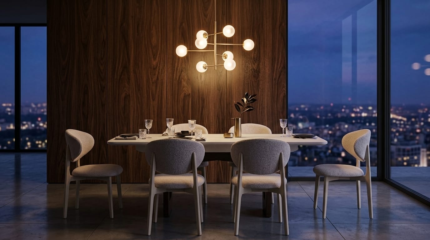 Esszimmer Set Esstisch 6x Stühle Moderner Stil Klapptisch Beige
