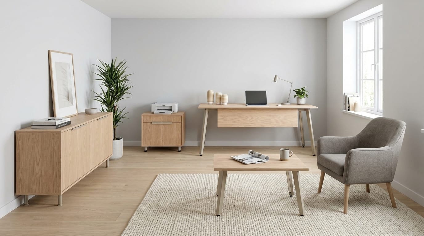 Stilvolle Büroeinrichtung Moderner Schreibtisch Exklusive Kommode