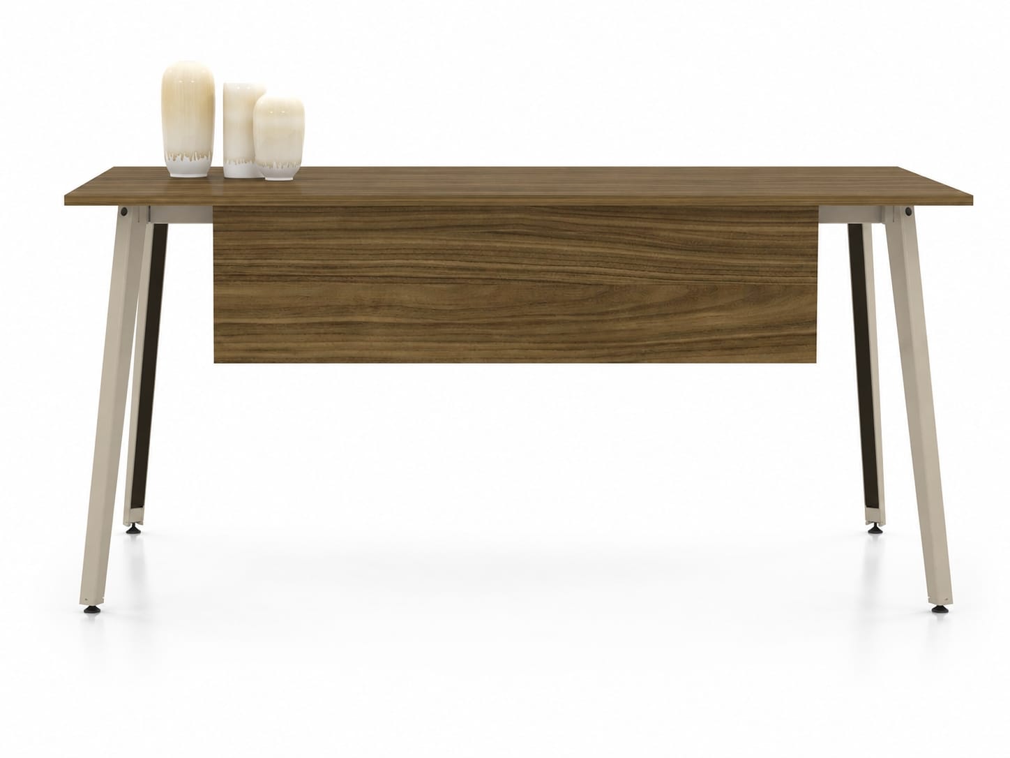 Bürotisch Schreibtisch Braun Holzfarben Arbeitsplatz Modern Stabil