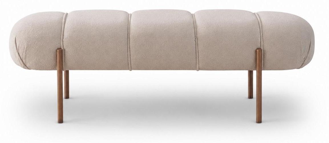 Bettbank Modern Beige Dekorativ Kompakt Bequem Elegant Gepolstert