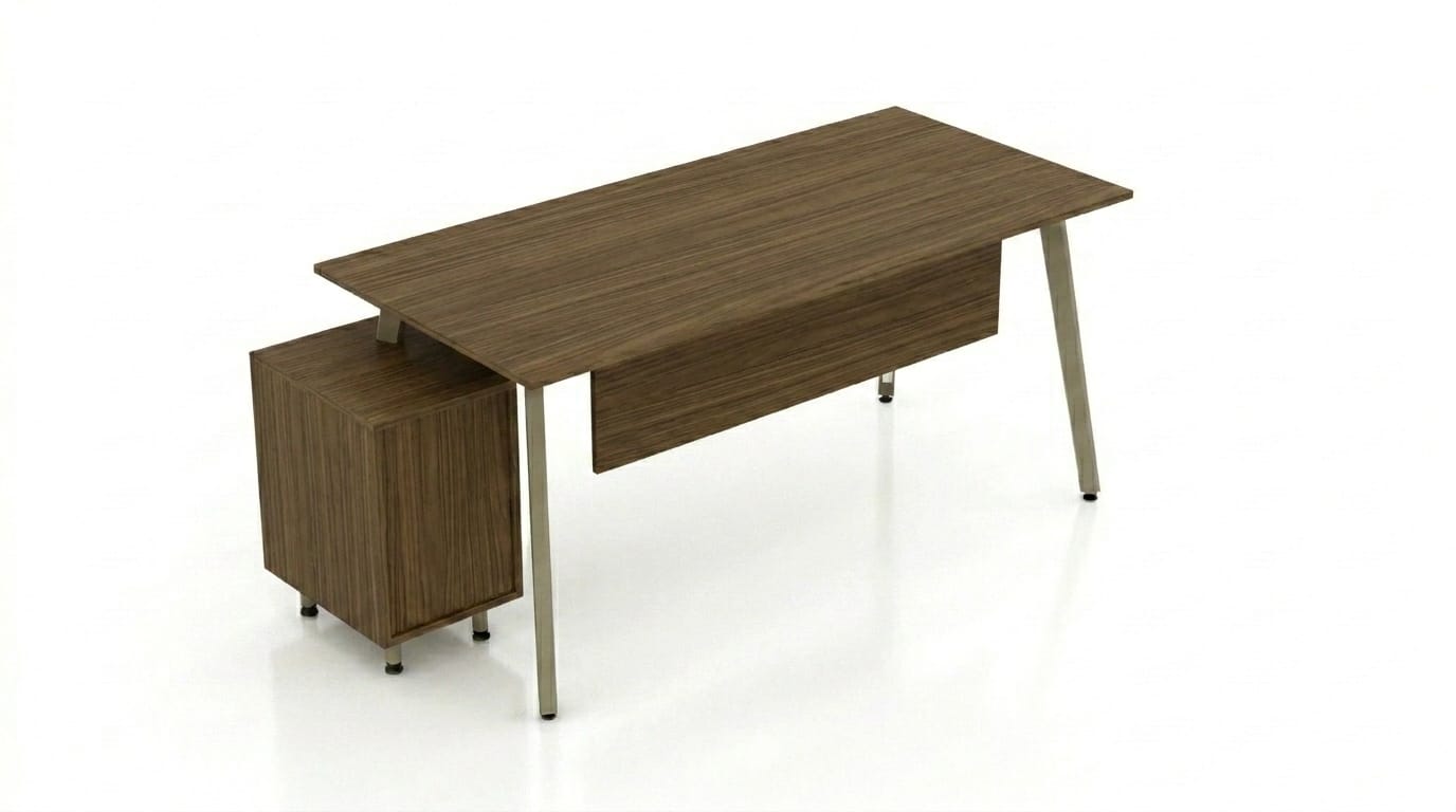 Eleganter Schreibtisch Büro Computertisch Modern Holz Design