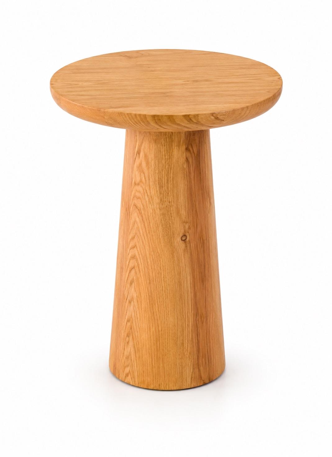 Beistelltisch Minimalistisch Eiche Natur Hoch Rund Holz Neu
