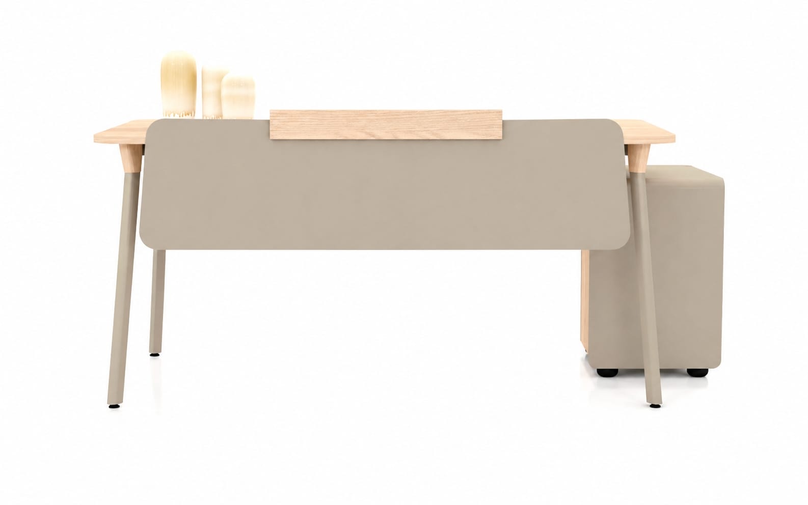 Schreibtisch Beige Kommode Stilvolles Design für modernes Arbeitszimmer