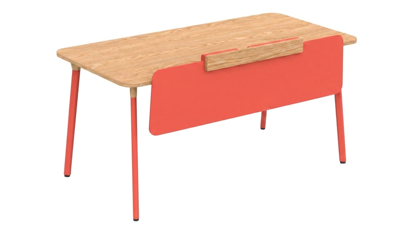 Design Schreibtisch Holzplatte geräumiger modern Arbeitsfläche