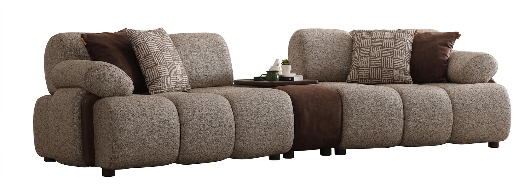 Sofa Modern Grau Stabil Gemütlich Einladend Minimalistisch