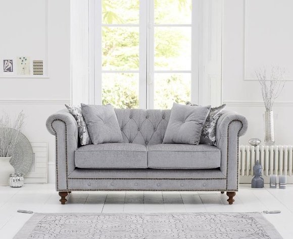 Chesterfield Sofa Deko Couch Polster Stoff Leder Couchen Polster Garnitur
