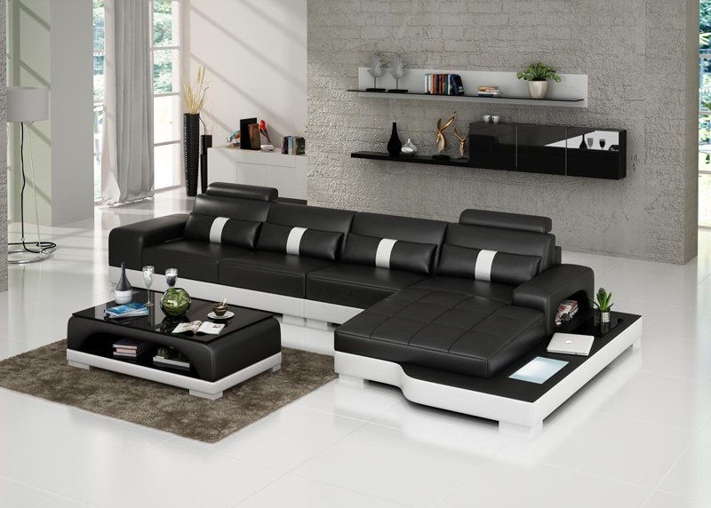 Ledersofa Couch Wohnlandschaft Sofa Eck Ecksofa Modern Design Garnitur
