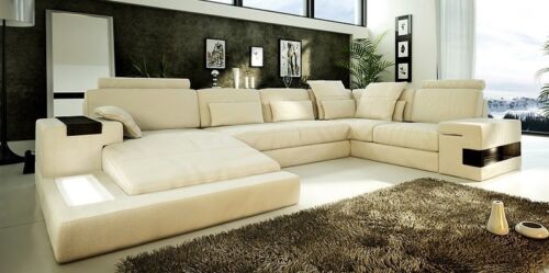 Sofa Designer Garnitur Ecksofa Couch Polster Ecke Sofas Textil Wohnlandschaft